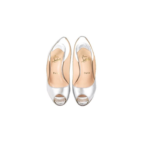 Christian Louboutin Heels 37.5 Metallic - Picture 2 of 4